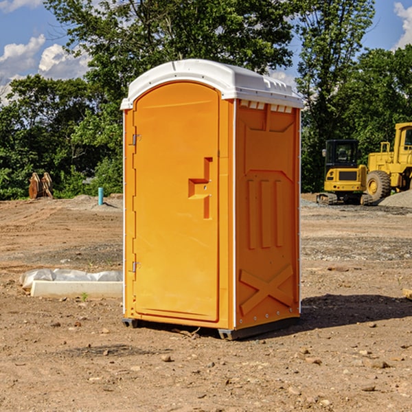 can i customize the exterior of the portable restrooms with my event logo or branding in Arrowsmith Illinois